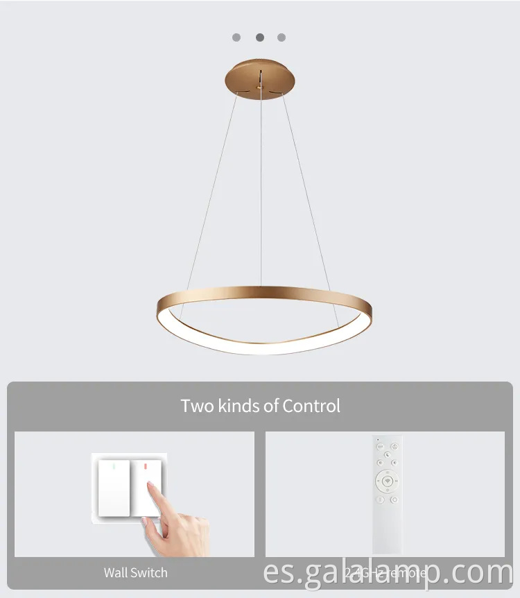 Luz colgante LED europea moderna: lámpara de araña acrílica elegante